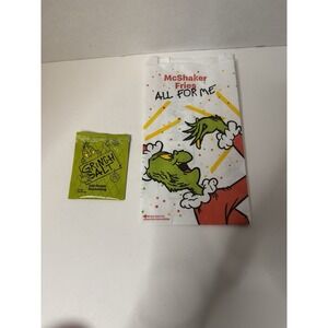 McDonald's Grinch Salt Dill Pickle Seasoning & Shaker Bag 2025 New Unused